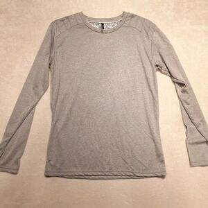 SMASH Brand Men LS Athletic T-Shirt Sz.L/Gray Heather/Rayon-Spandex Blend/Crew